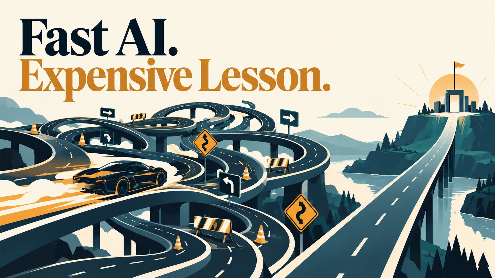 Fast AI. Expensive Lesson hero illustration